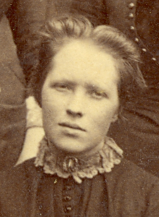 Do not reproduce. Click here for info: May Kendall at Somerville College in 1887. Somerville College archives P1/11. Reproduced with the permission of the Principal and Fellows of Somerville College, Oxford. Not to be reproduced without permission.